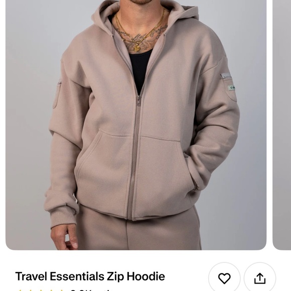 COMFRT Unisex Orange Hoodie Jacket - “Coral” - Picture 4 of 6